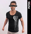 Pistol Boutique Mens Fitted Black Crew Neck Dribble - Adult & Kids T-Shirts, Sweatshirts & Hoodies apparel design preview 1