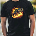 Mens Bass Fish on Fire Motif Cotton Size XS to 5XL - Adult & Kids T-Shirts, Sweatshirts & Hoodies apparel design preview 1