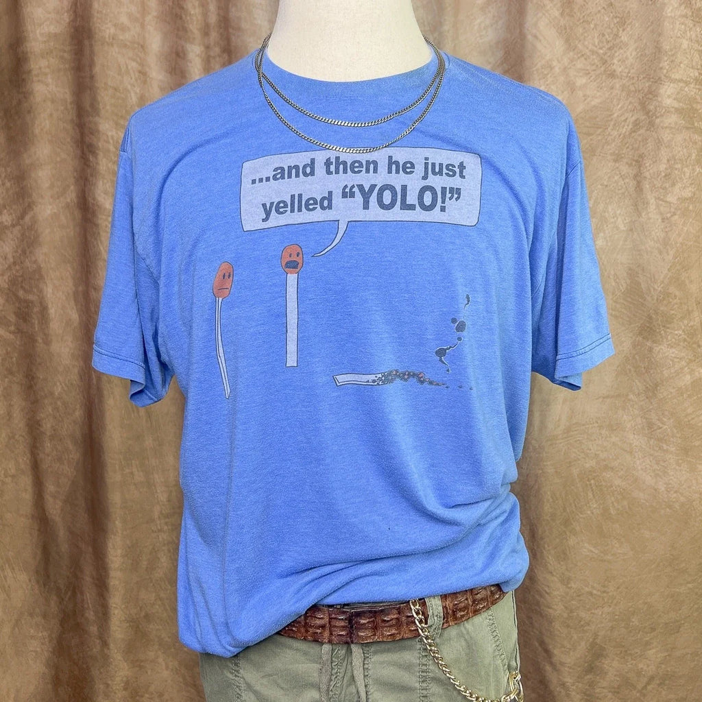 Y2K Funny Graphic Yolo Match Blue Short Sleeve Top - Adult & Kids T-Shirts, Sweatshirts & Hoodies apparel design preview 1