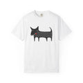 Dog I Kawaii Black Folk Art Minimalist Cartoon Pup - Adult & Kids T-Shirts, Sweatshirts & Hoodies apparel design preview 1