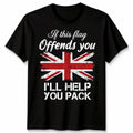 If This Flag Offends You I'll Help Pack UK Union Jack - Adult & Kids T-Shirts, Sweatshirts & Hoodies apparel design preview 1