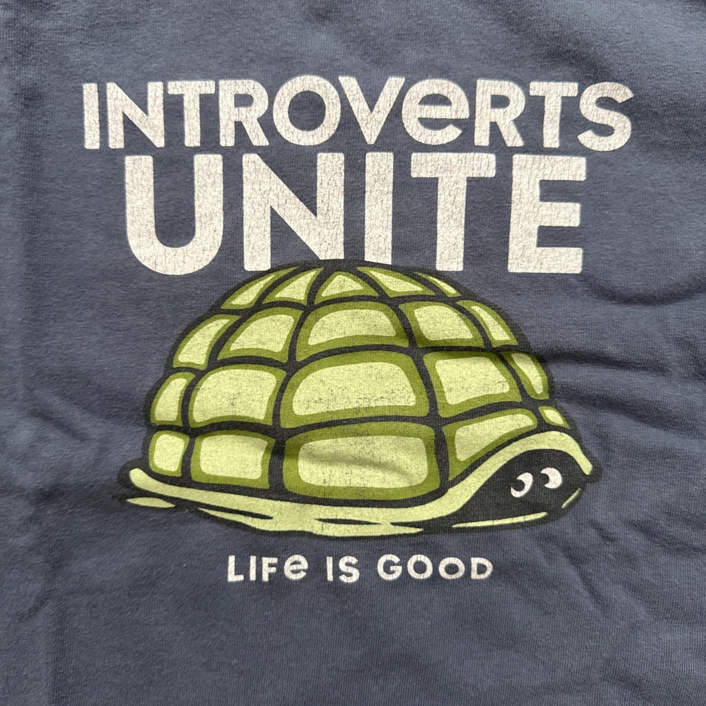 Life Is Good Introverts Unite Mens L Graphic Crusher - Adult & Kids T-Shirts, Sweatshirts & Hoodies apparel design preview 1