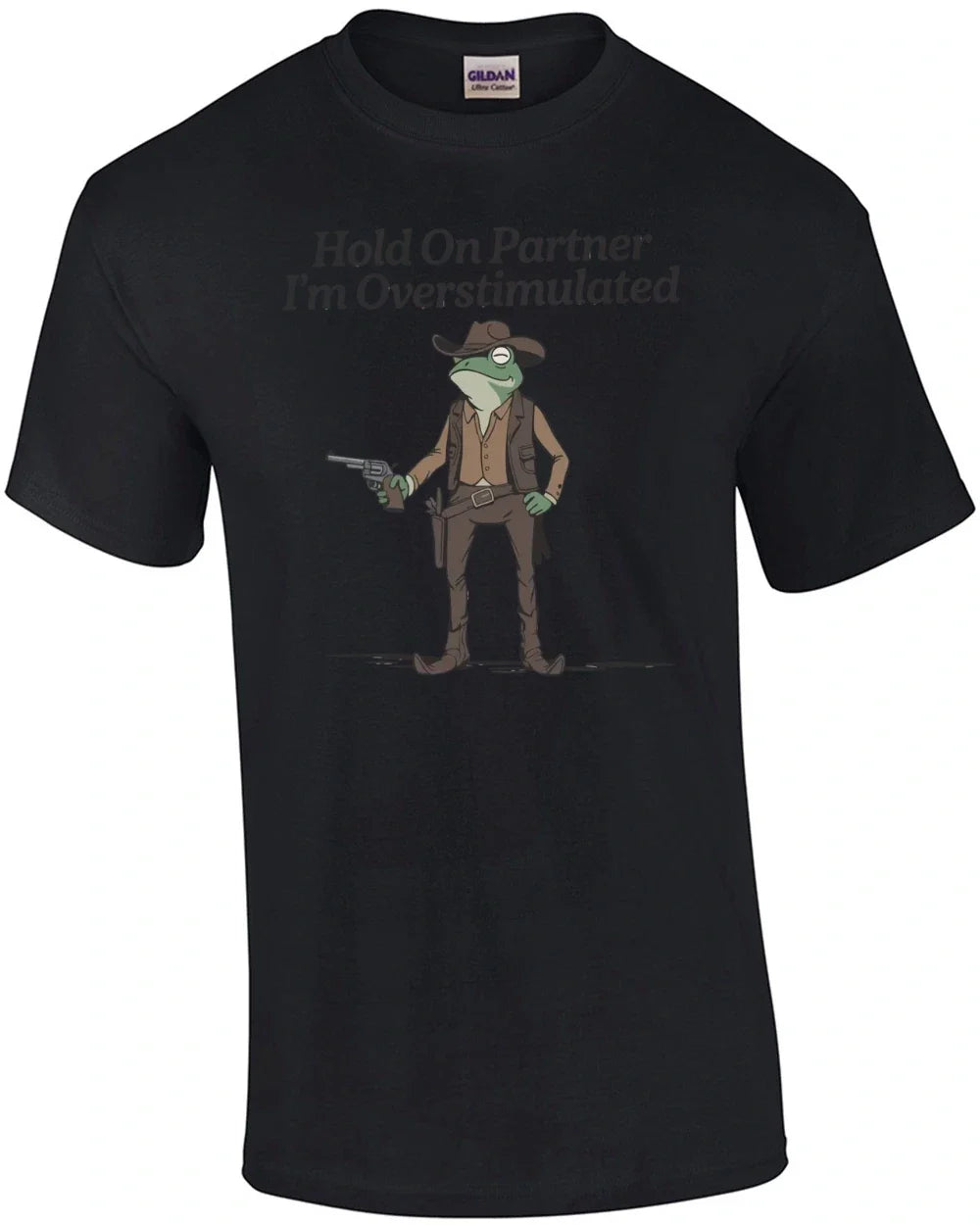 Hold on Partner I'm Overstimulated - Adult & Kids T-Shirts, Sweatshirts & Hoodies apparel design preview 1