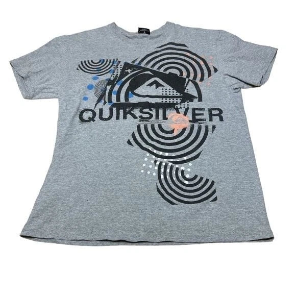Vintage Quiksilver Mens Large Y2K Gray Hip Hop Punk - Adult & Kids T-Shirts, Sweatshirts & Hoodies apparel design preview 1