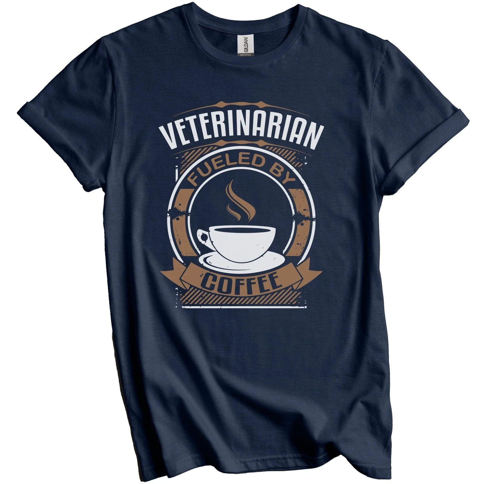 Veterinarian Fueled By Coffee Funny Graphic - Adult & Kids T-Shirts, Sweatshirts & Hoodies apparel design preview 1
