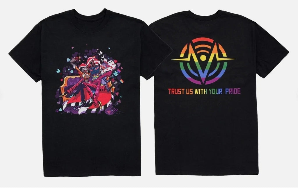 Hot!! Hazbin Hotel The Vees Pride Double-Sided Size - Adult & Kids T-Shirts, Sweatshirts & Hoodies apparel design preview 1