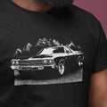 Classic car featuring 69 El Camino SS 396 1969 Chevy - Adult & Kids T-Shirts, Sweatshirts & Hoodies apparel design preview 1