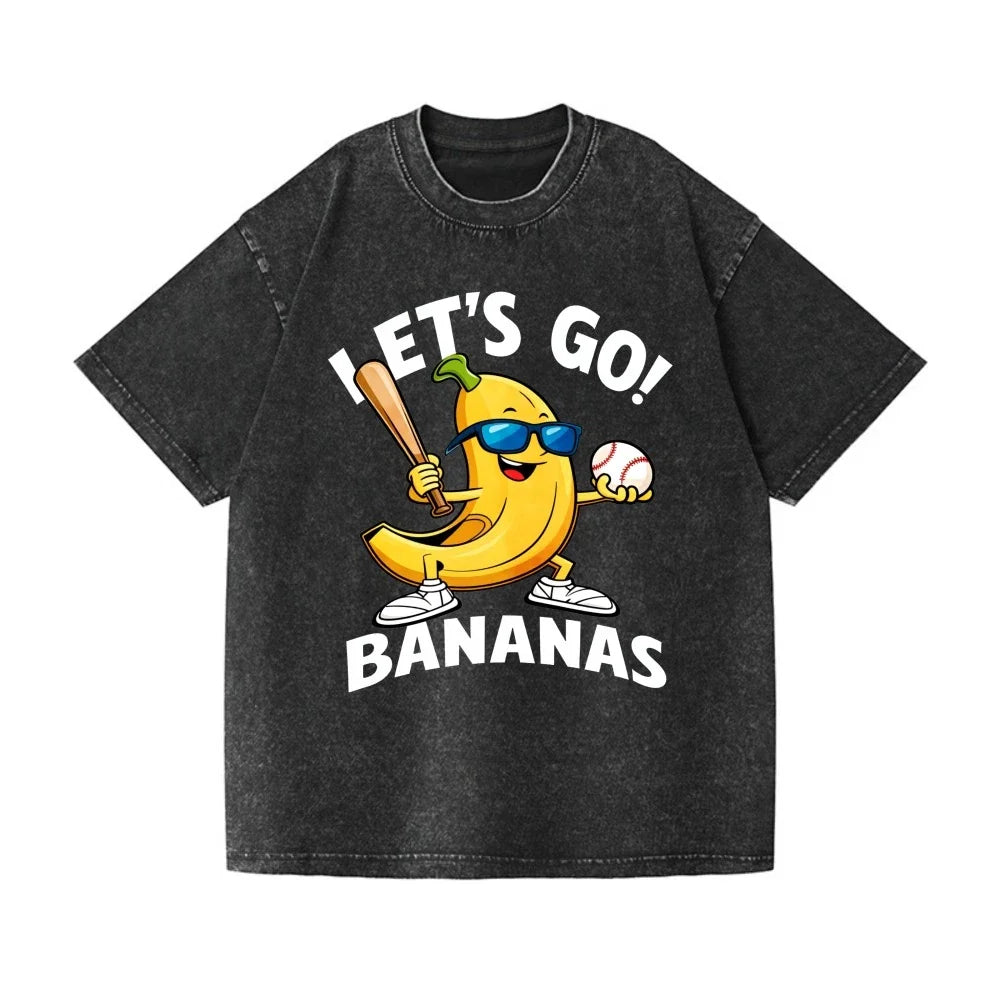 Let's Go Bananas Baseball Funny Savannah Fan Vintage - Adult & Kids T-Shirts, Sweatshirts & Hoodies apparel design preview 1