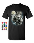 Howling Wolf Pack Wild Wilderness Animals Nature Moon - Adult & Kids T-Shirts, Sweatshirts & Hoodies apparel design preview 1