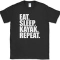 Eat Sleep Kayak Repeat Funny Water Hobby Humor Sports - Adult & Kids T-Shirts, Sweatshirts & Hoodies apparel design preview 1
