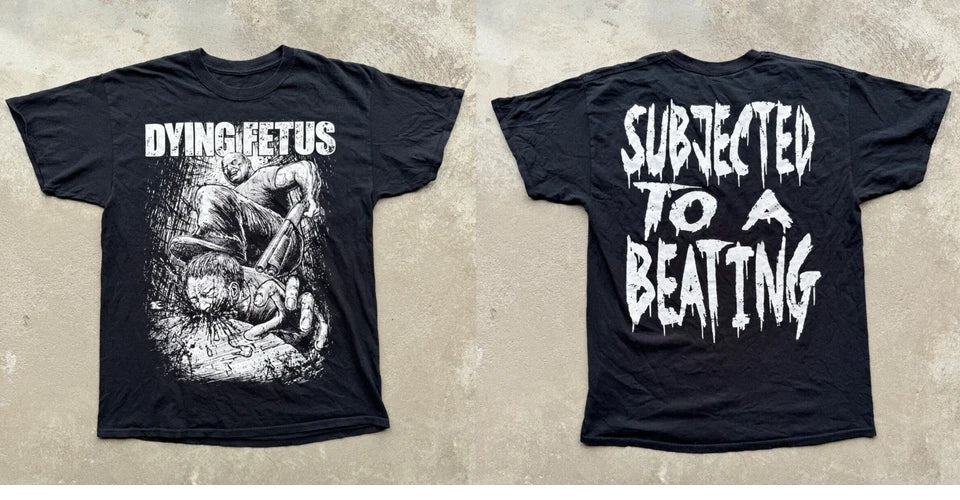 Dying Fetus Subjected To Beating Short Sleeve Black - Adult & Kids T-Shirts, Sweatshirts & Hoodies apparel design preview 1