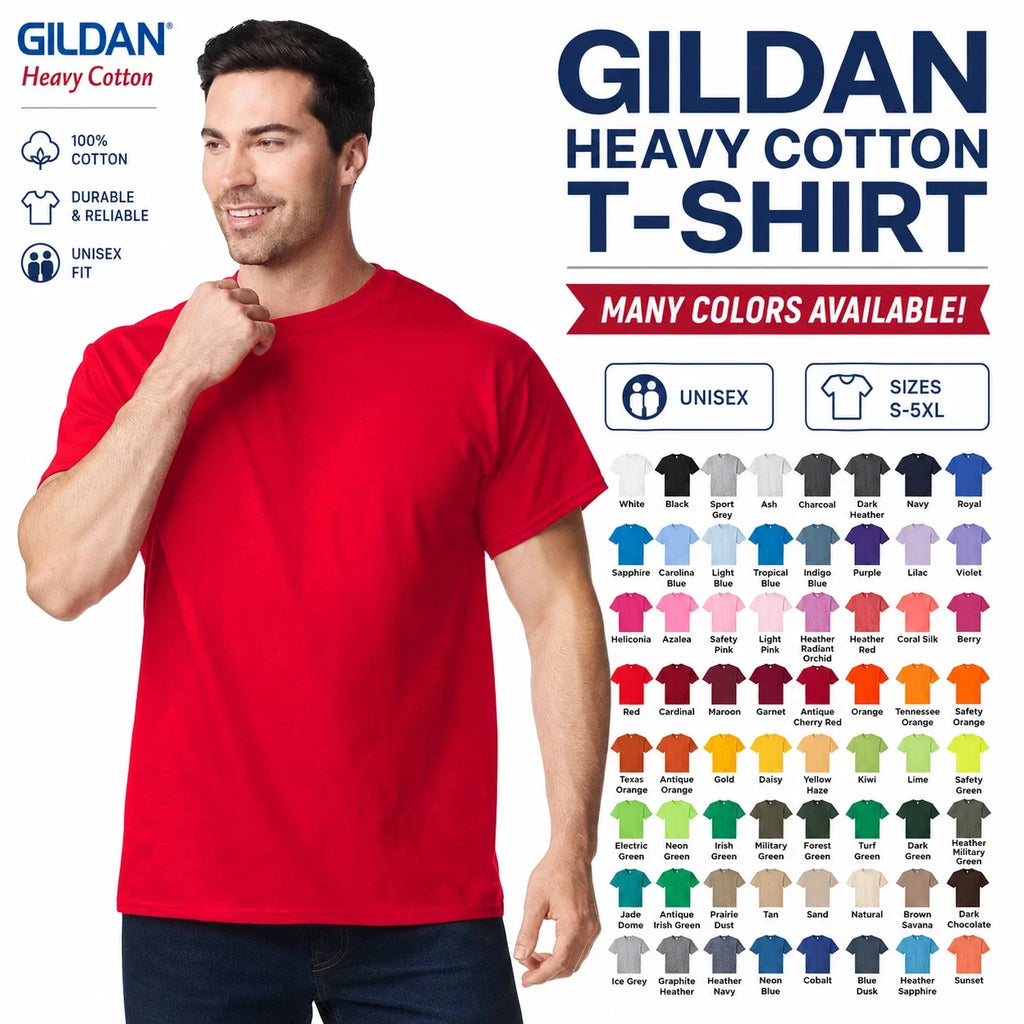 Gildan Mens Plain Solid Cotton Short Sleeve Blank Top - Adult & Kids T-Shirts, Sweatshirts & Hoodies apparel design preview 1