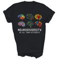 Neurodiversity Brain We All Think Differently - Adult & Kids T-Shirts, Sweatshirts & Hoodies apparel design preview 1