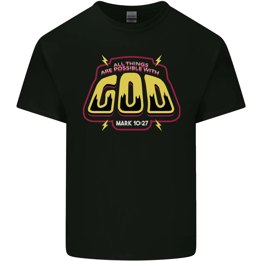Possible With God Christianity Christian Mens Cotton - Adult & Kids T-Shirts, Sweatshirts & Hoodies apparel design preview 1