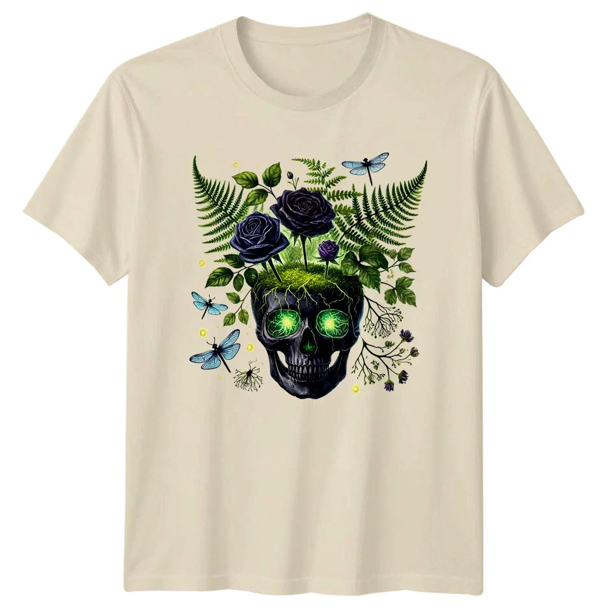 Mystical Skull Botanical Garden Dark Gothic Nature - Adult & Kids T-Shirts, Sweatshirts & Hoodies apparel design preview 1