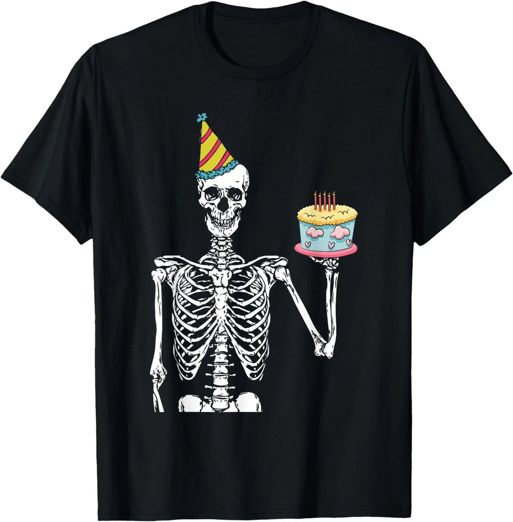 Skeleton Birthday Party Lazy Halloween Costume Funny - Adult & Kids T-Shirts, Sweatshirts & Hoodies apparel design preview 1
