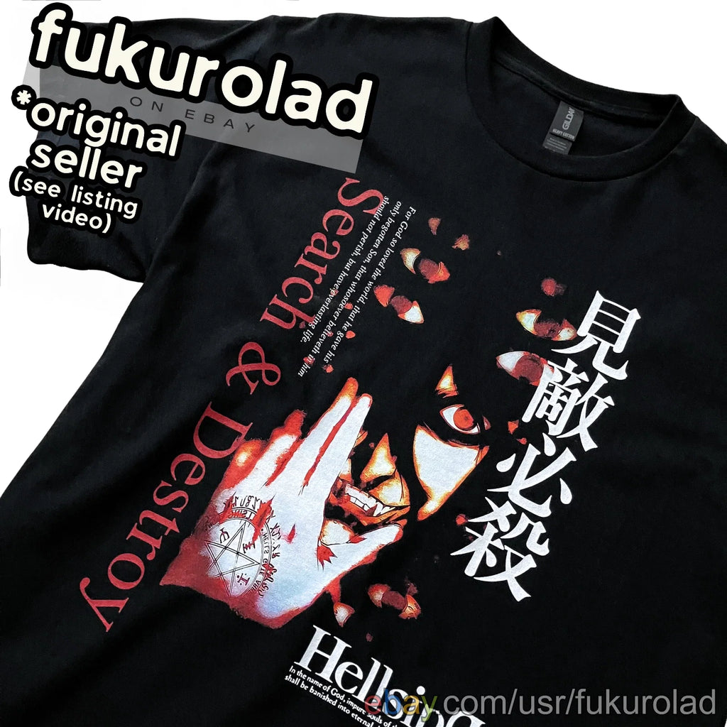HELLSING SEARCH DESTROY Alucard HIGH QUALITY PRINT - Adult & Kids T-Shirts, Sweatshirts & Hoodies apparel design preview 1