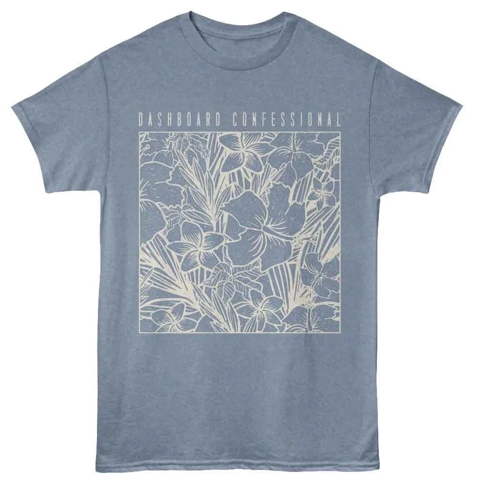 Dashboard Confessional Floral Blue Heather Adult - Adult & Kids T-Shirts, Sweatshirts & Hoodies apparel design preview 1