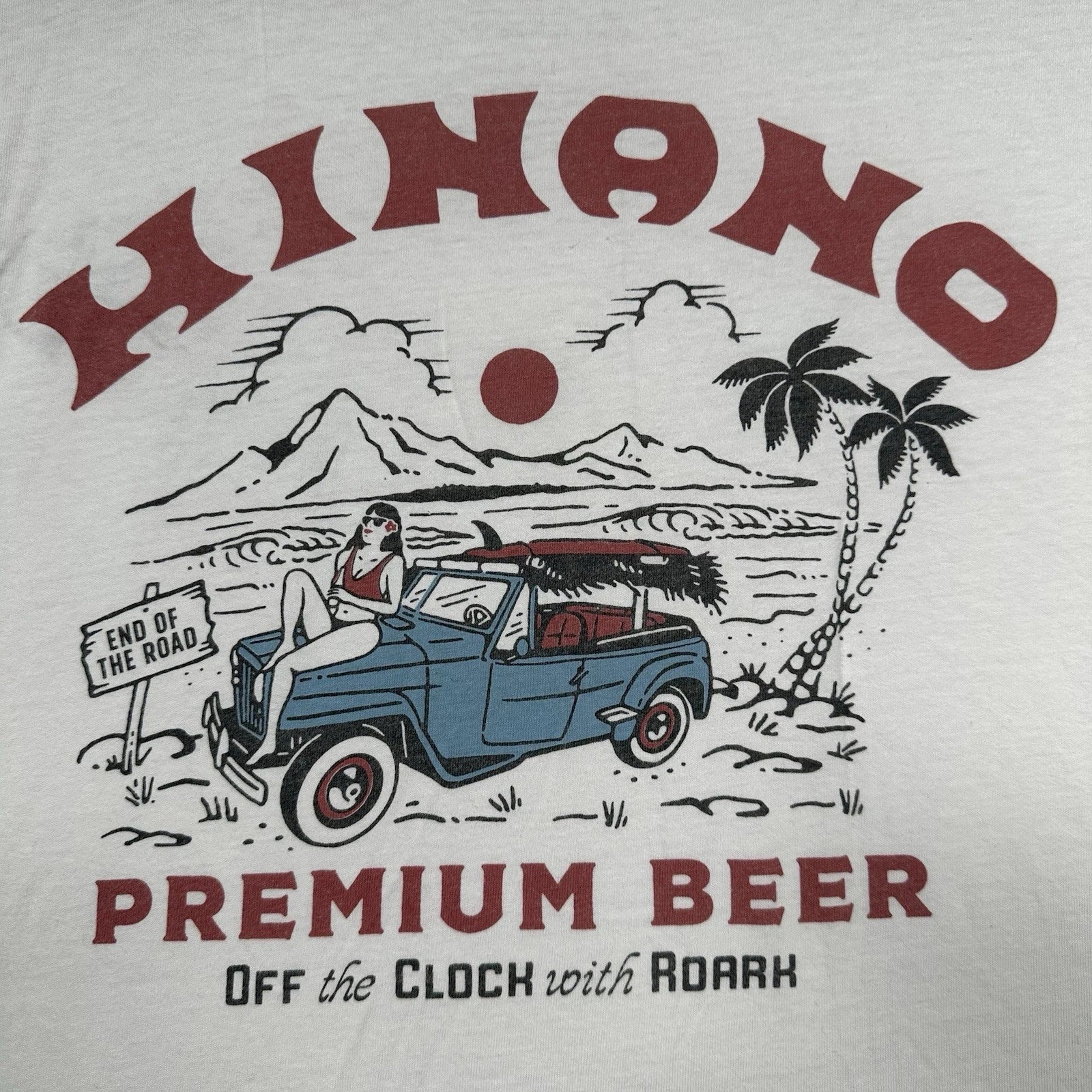 Roark x Hinano Premium Beer Cream White Graphic Size - Adult & Kids T-Shirts, Sweatshirts & Hoodies apparel design preview 1