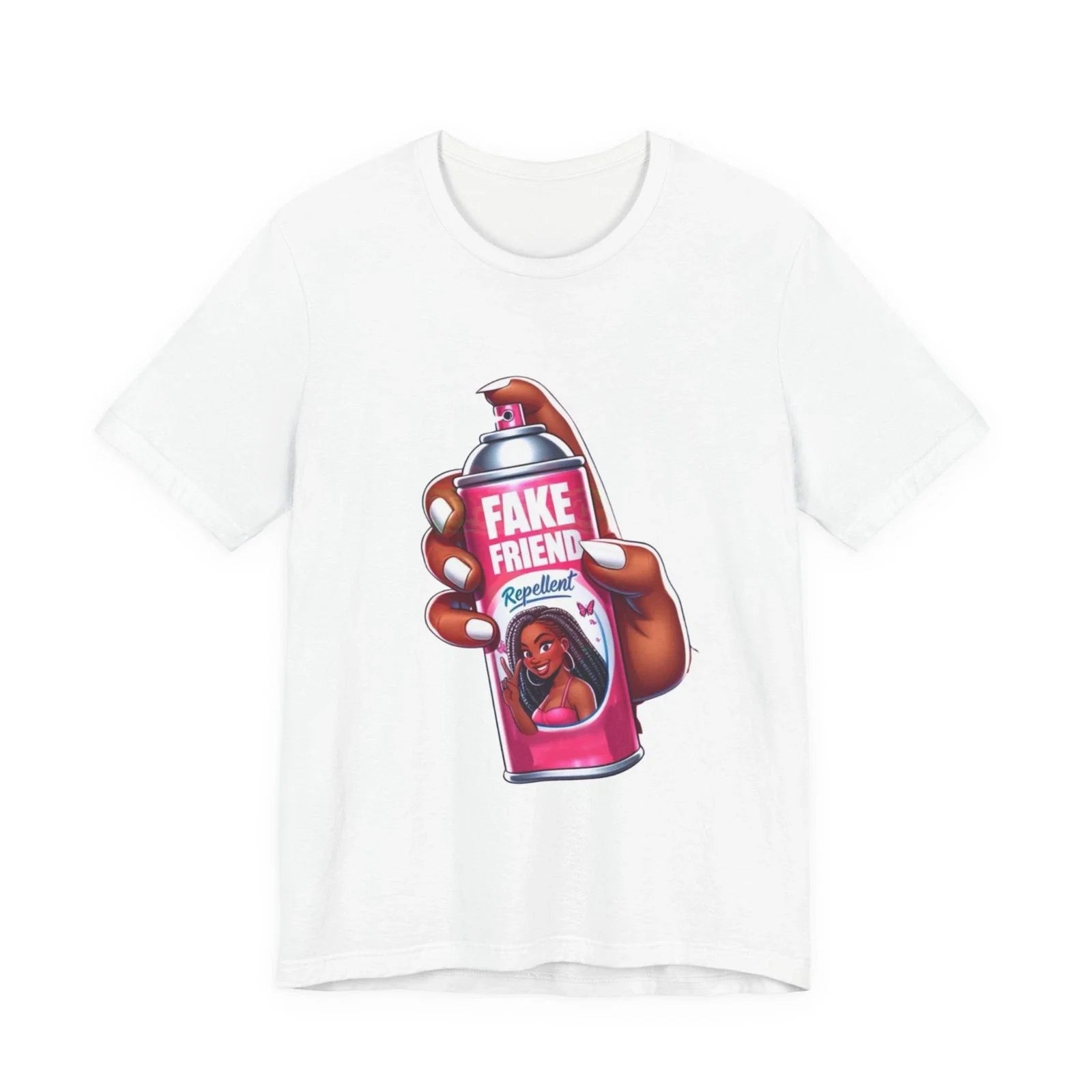 Fake Friend Spray Illustration, Sassy Pop Art - Adult & Kids T-Shirts, Sweatshirts & Hoodies apparel design preview 1