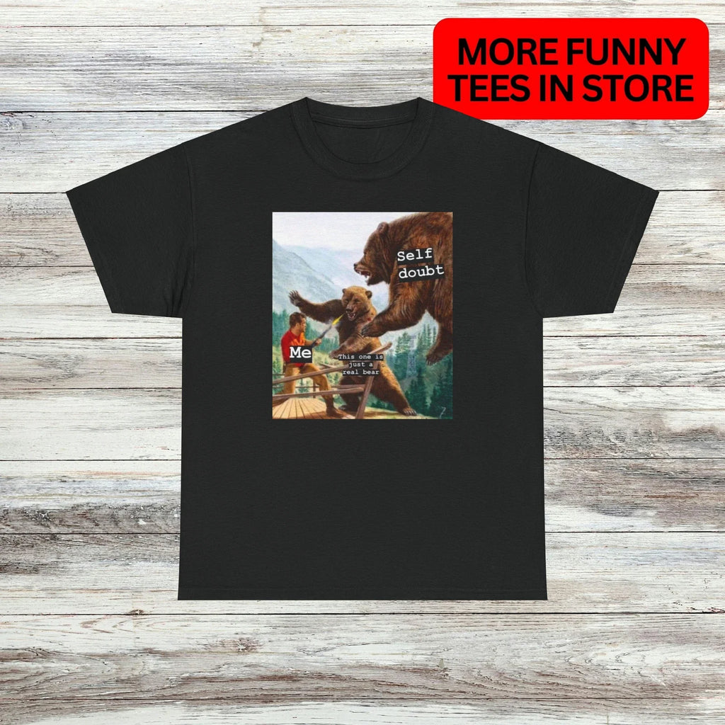 Self Doubt Unisex Male or Female Funny Meme - Adult & Kids T-Shirts, Sweatshirts & Hoodies apparel design preview 1