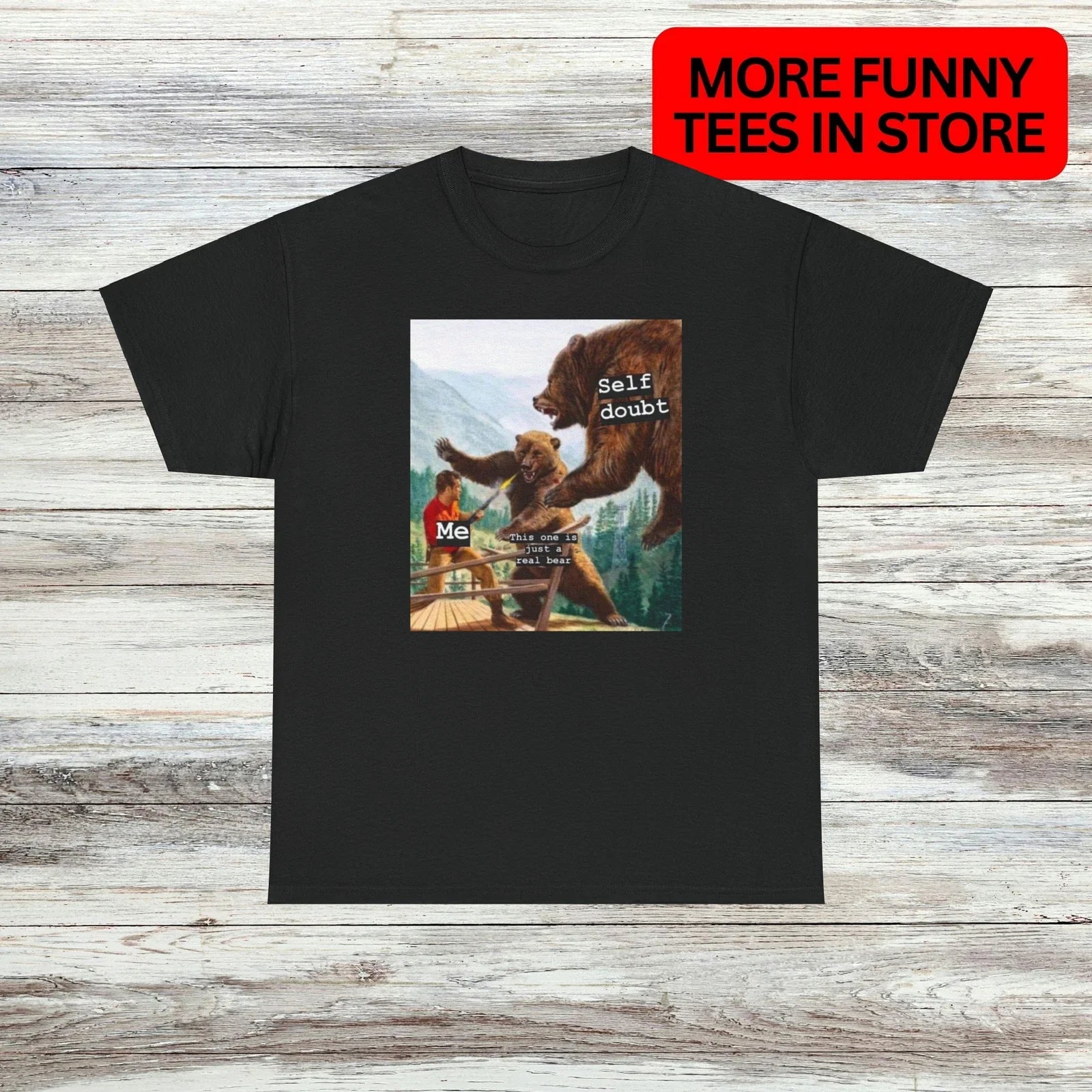 Self Doubt Unisex Male or Female Funny Meme - Adult & Kids T-Shirts, Sweatshirts & Hoodies apparel design preview 1