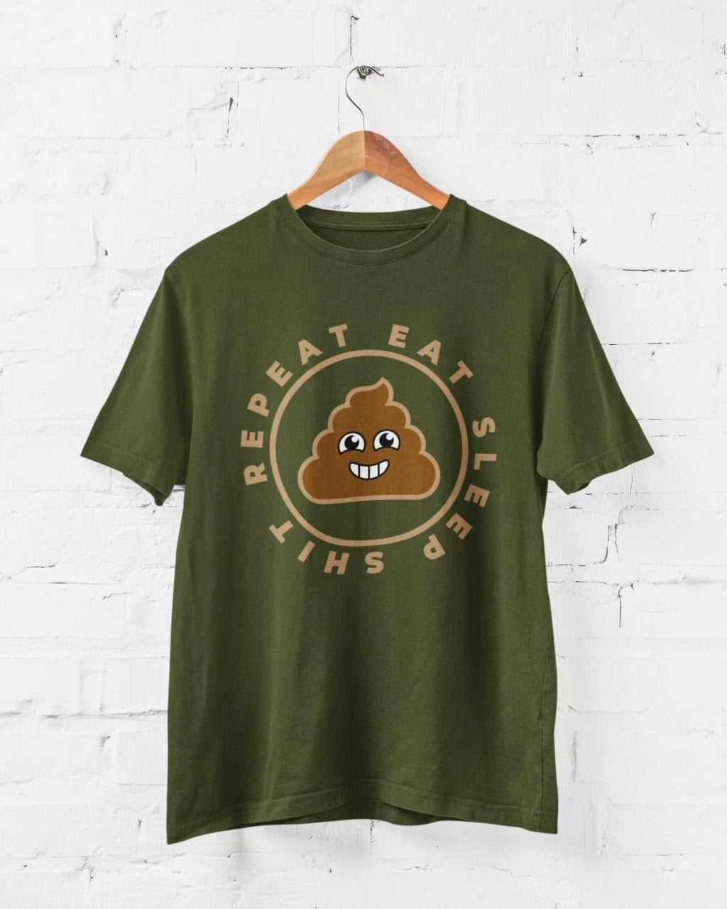 Funny Sarcastic Rude Eat Sleep Sh*t Repeat Banter - Adult & Kids T-Shirts, Sweatshirts & Hoodies apparel design preview 1