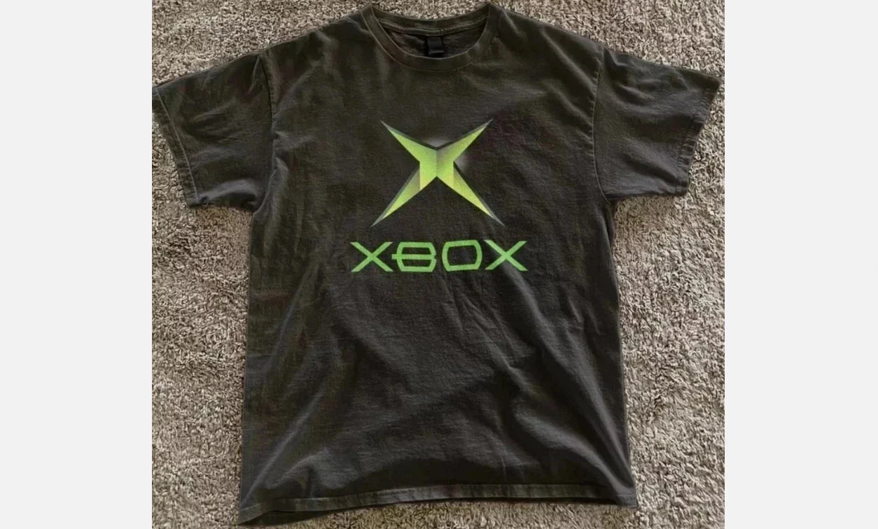 Original Xbox logo green black Vintage Gaming Y2k - Adult & Kids T-Shirts, Sweatshirts & Hoodies apparel design preview 1