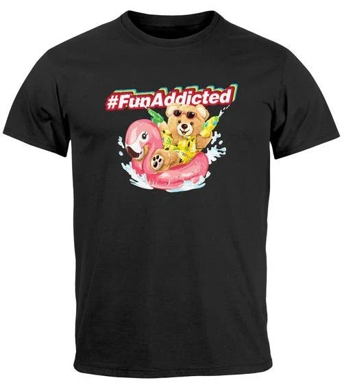 Mens Teddy Lettering Fun Addicted Summer Fashion - Adult & Kids T-Shirts, Sweatshirts & Hoodies apparel design preview 1