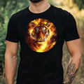 Mens Tiger on Fire Motif Cotton Size XS to 5XL - Adult & Kids T-Shirts, Sweatshirts & Hoodies apparel design preview 1