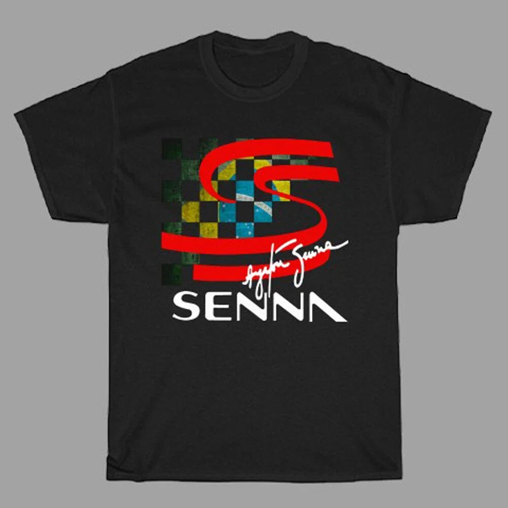 Ayrton Senna Sports Men's Black Size S to 5XL - Adult & Kids T-Shirts, Sweatshirts & Hoodies apparel design preview 1