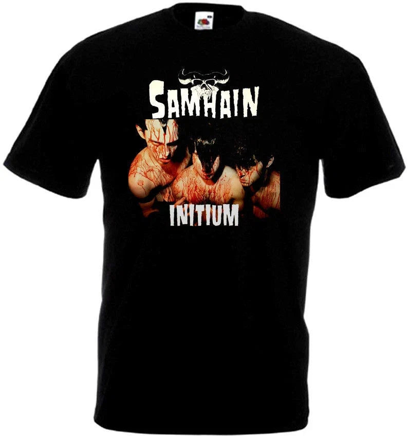 Samhain Initium black poster horror punk band all - Adult & Kids T-Shirts, Sweatshirts & Hoodies apparel design preview 1
