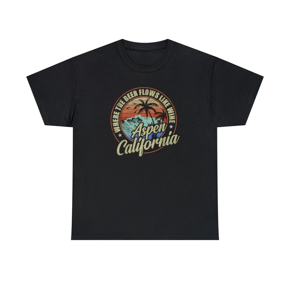Aspen California Where The Beer Flows Like Wine - Adult & Kids T-Shirts, Sweatshirts & Hoodies apparel design preview 1