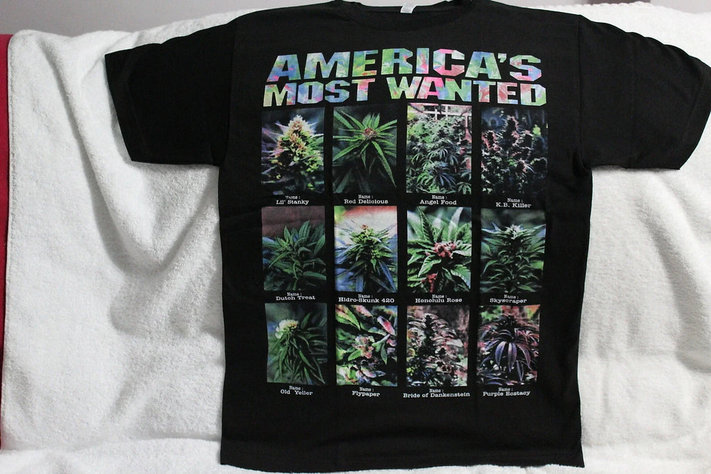 MARIJUANA AMERICA'S MOST WANTED WEED CANNABIS KUSH - Adult & Kids T-Shirts, Sweatshirts & Hoodies apparel design preview 1