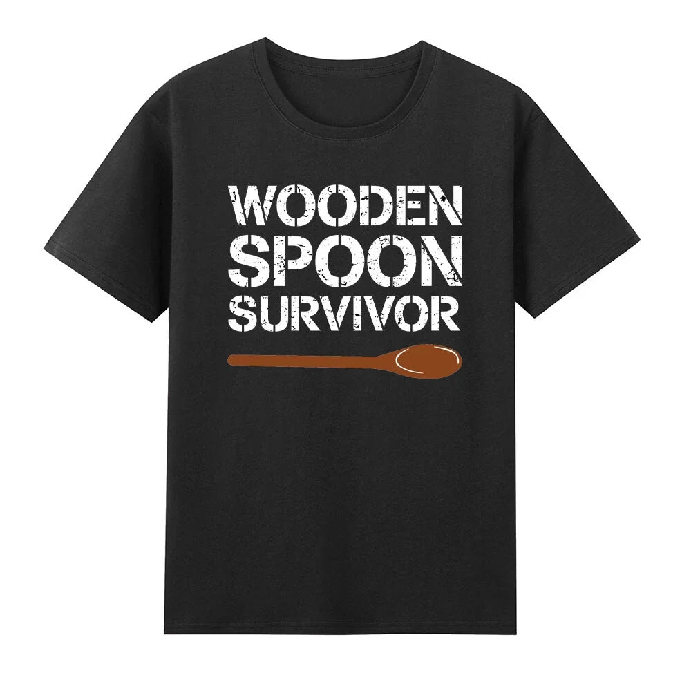Wooden Spoon Survivor Funny Childhood Motif - Adult & Kids T-Shirts, Sweatshirts & Hoodies apparel design preview 1