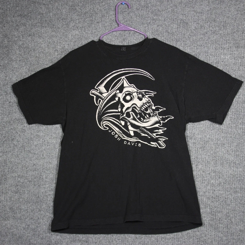 Y2K Josh Davis Mens XL Grunge Goth Skull Reaper Retro - Adult & Kids T-Shirts, Sweatshirts & Hoodies apparel design preview 1