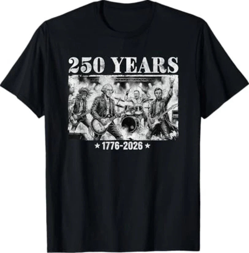Presidents Playing Guitar Funny Rock Band 4th July - Adult & Kids T-Shirts, Sweatshirts & Hoodies apparel design preview 1