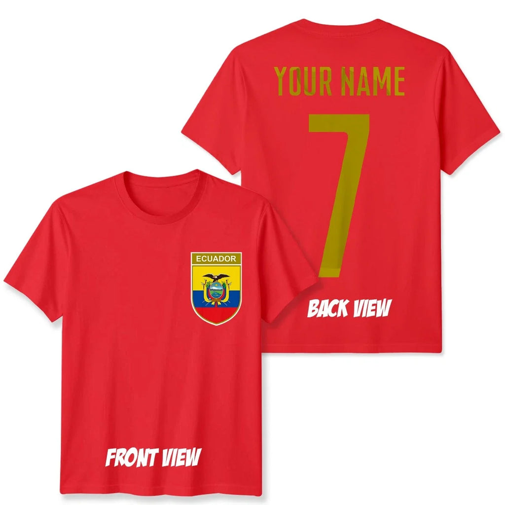 Personalised Ecuador Football Name Number #WC - Adult & Kids T-Shirts, Sweatshirts & Hoodies apparel design preview 1
