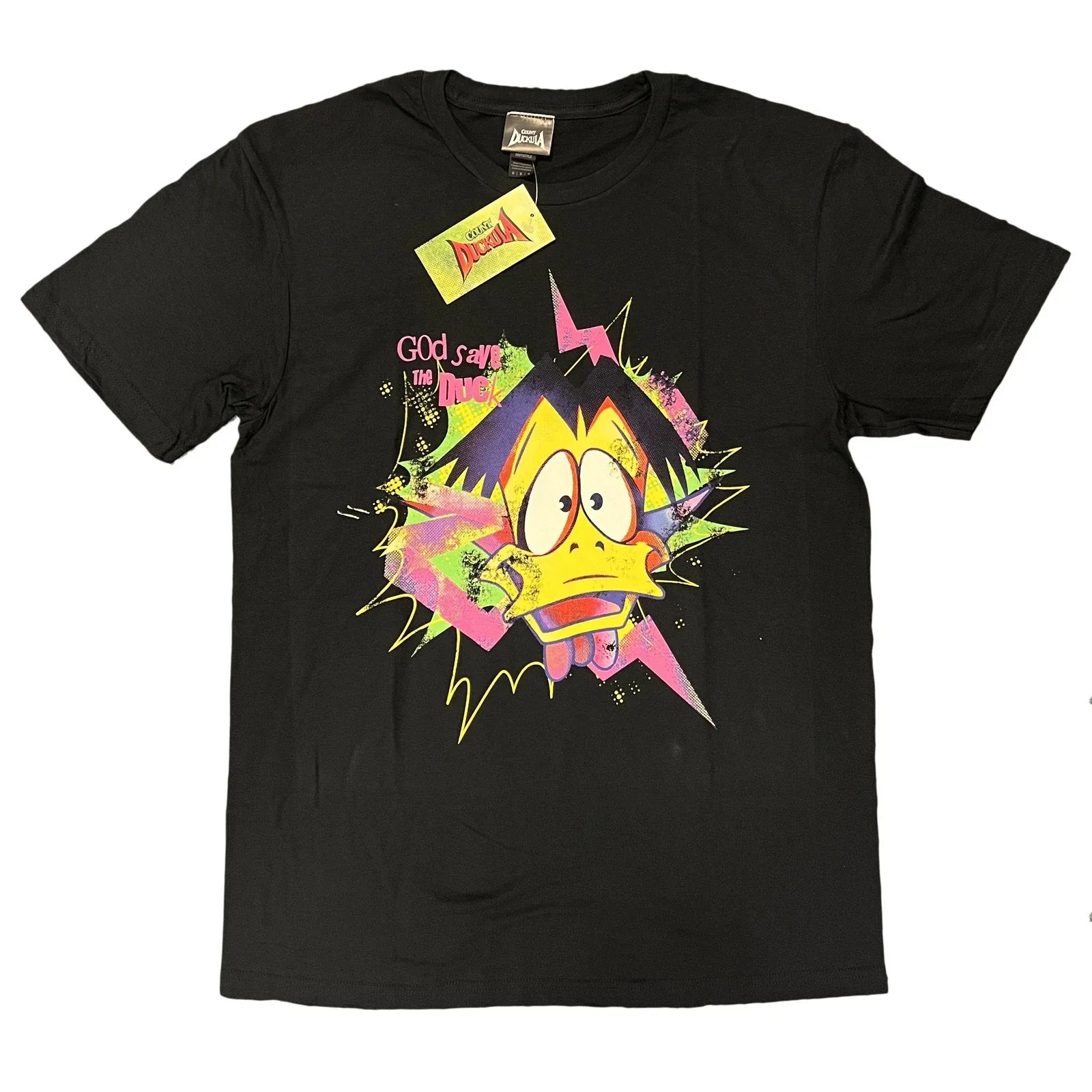 Count Duckula 'Punk Black NEW - Adult & Kids T-Shirts, Sweatshirts & Hoodies apparel design preview 1