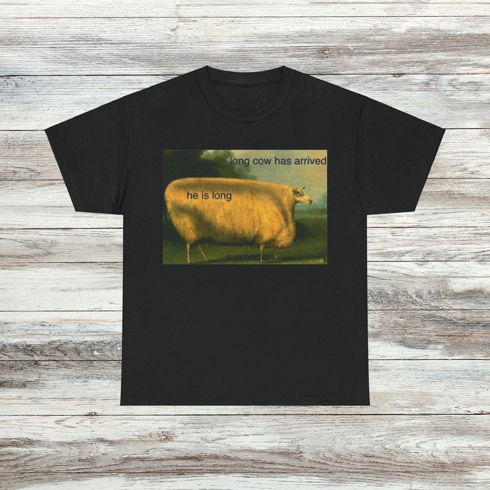 Long Cow Has Arrived Unisex Male or Female Funny Meme - Adult & Kids T-Shirts, Sweatshirts & Hoodies apparel design preview 1
