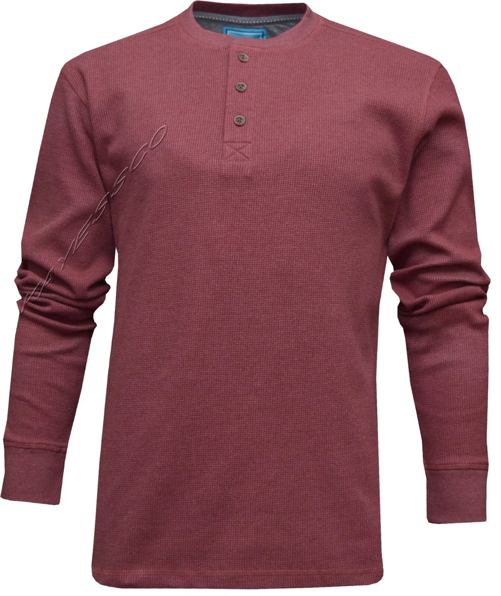 Mens Henley Jumper Top Plain Grandad Neck Waffle Knit - Adult & Kids T-Shirts, Sweatshirts & Hoodies apparel design preview 1
