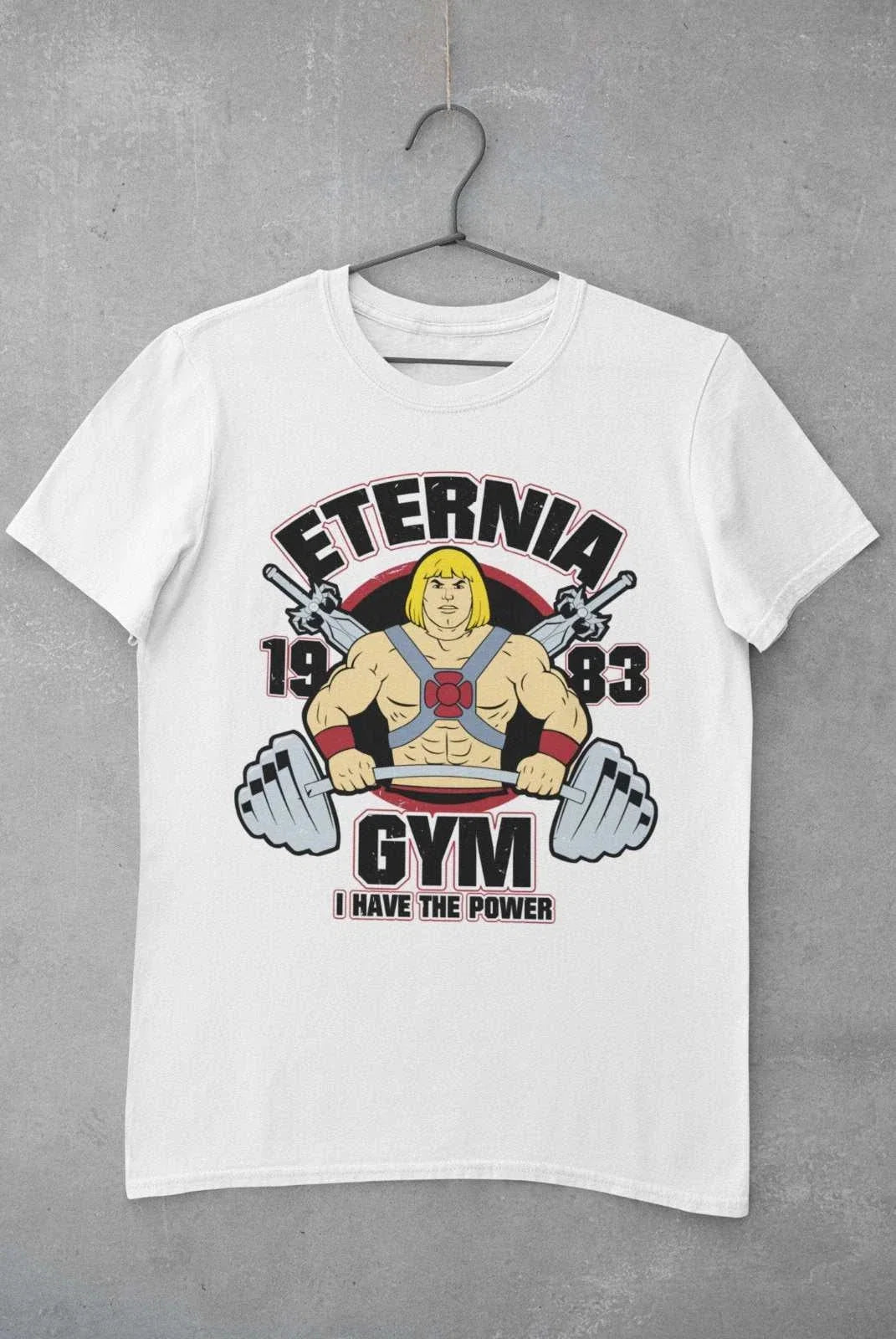 Retro Cartoon Eternia Gym Man He 80s Throwback - Adult & Kids T-Shirts, Sweatshirts & Hoodies apparel design preview 1