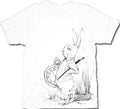 Unisex White Alice in Wonderland Rabbit Clock Fun for - Adult & Kids T-Shirts, Sweatshirts & Hoodies apparel design preview 1