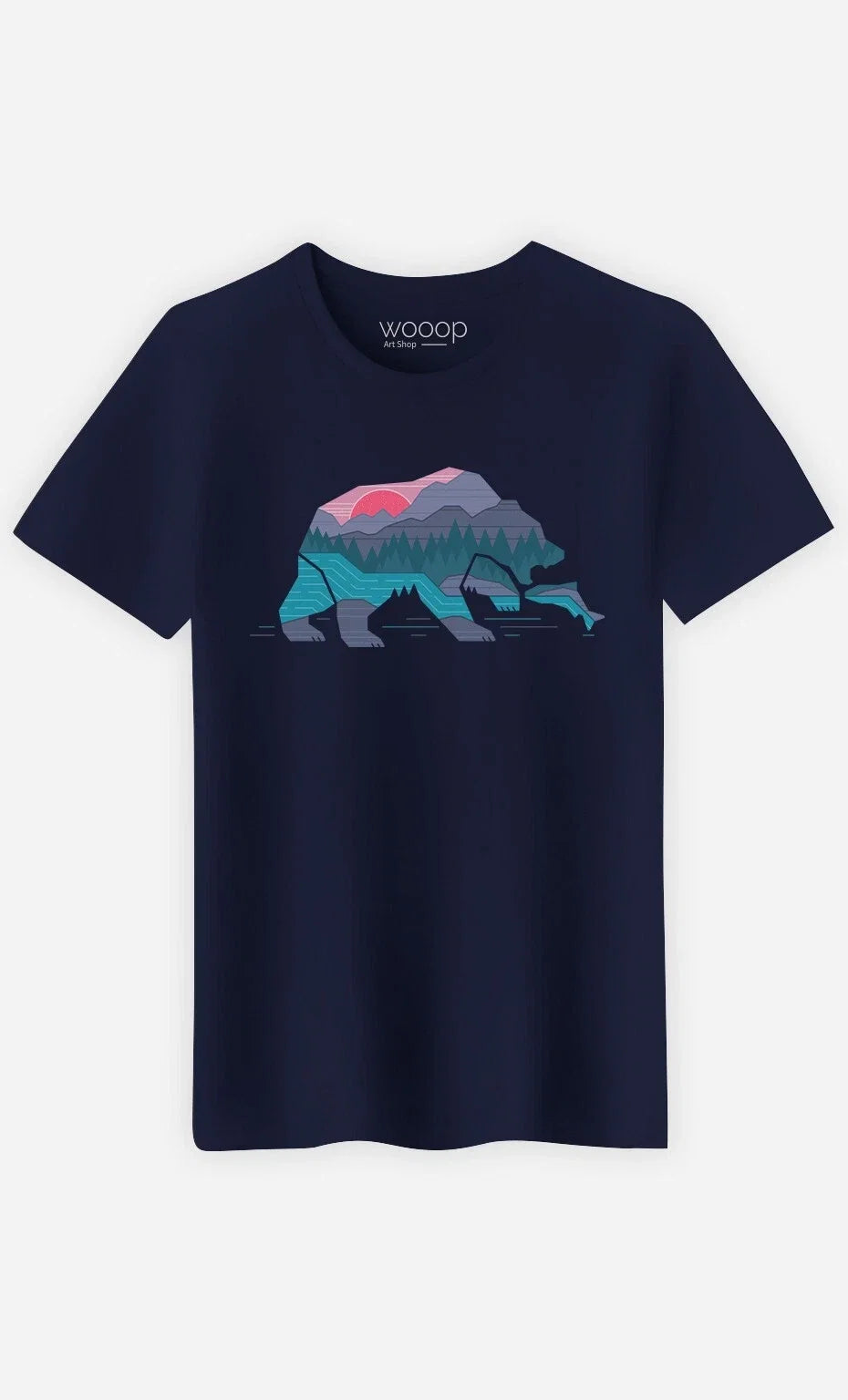 Man short Sleeve Bear Country Color Navy Blue - Adult & Kids T-Shirts, Sweatshirts & Hoodies apparel design preview 1