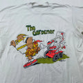 Vintage 90s THE GARDENER LAWNMOWER DAD JOKE CARTOON - Adult & Kids T-Shirts, Sweatshirts & Hoodies apparel design preview 1