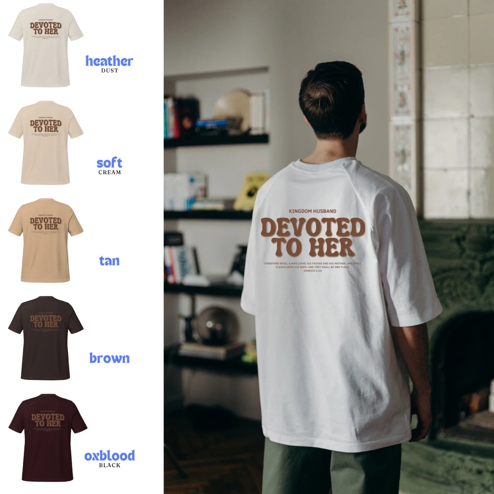 Kingdom Husband Aesthetic Christian Apparel Neutral - Adult & Kids T-Shirts, Sweatshirts & Hoodies apparel design preview 1