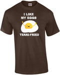 I like my eggs terri-fried funny pun - Adult & Kids T-Shirts, Sweatshirts & Hoodies apparel design preview 1