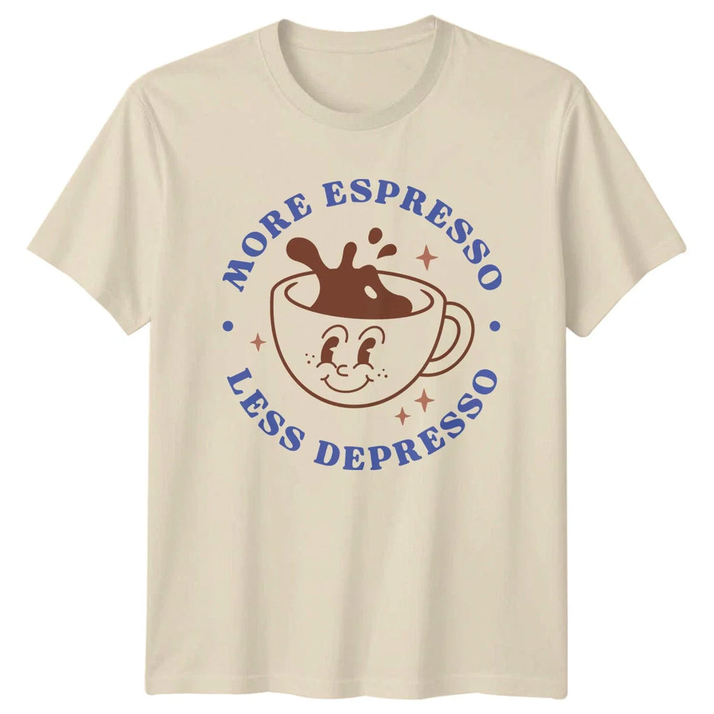 More Espresso Less Depresso Coffee Lover Graphic - Adult & Kids T-Shirts, Sweatshirts & Hoodies apparel design preview 1