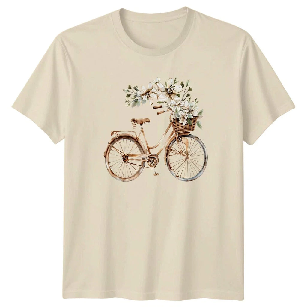 Boho Bicycle With Flowers Floral Cycling Gift For Him - Adult & Kids T-Shirts, Sweatshirts & Hoodies apparel design preview 1