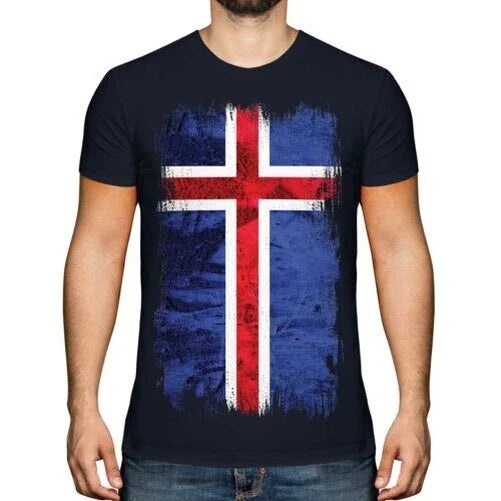 Iceland Grunge Flag Men Football Icelandic Gift - Adult & Kids T-Shirts, Sweatshirts & Hoodies apparel design preview 1
